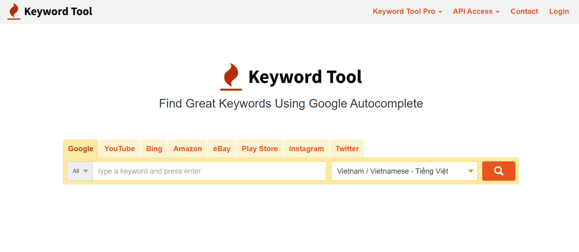 Công cụ nghiên cứu từ khóa Keyword Tool